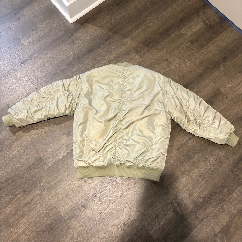 Blank NYC Light Green Bomber Jacket - Picture 3 of 5